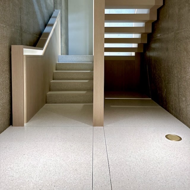 Chancellor Boulevard terrazzo staircase.