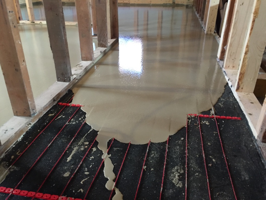 Heated Polished Concrete Floors, Hardwood Flooring Over Radiant Heated Concrete