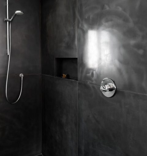 tolmie shower black concrete