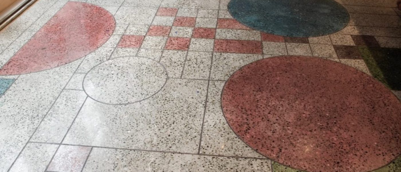 pattern cut in concrete