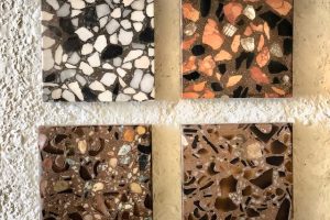 various cement terrazzo samples