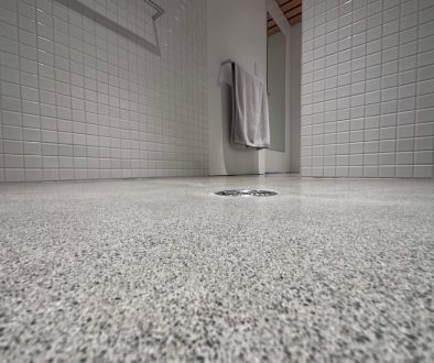 polished concrete shower