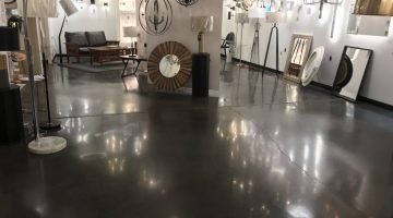 mclaren lighting showroom floor concrete