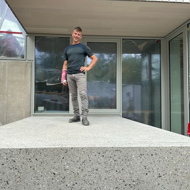 huge concrete block