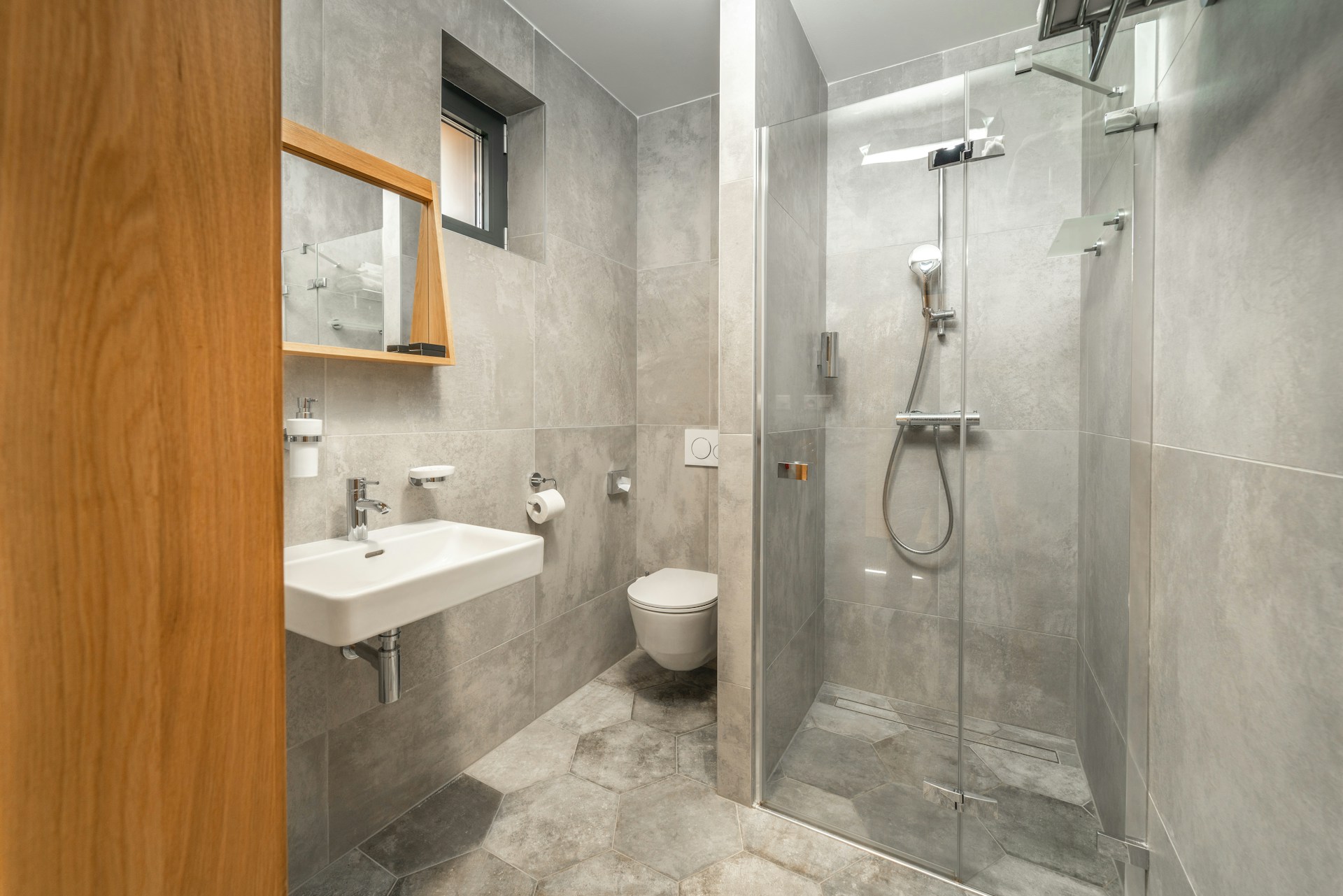modern shower