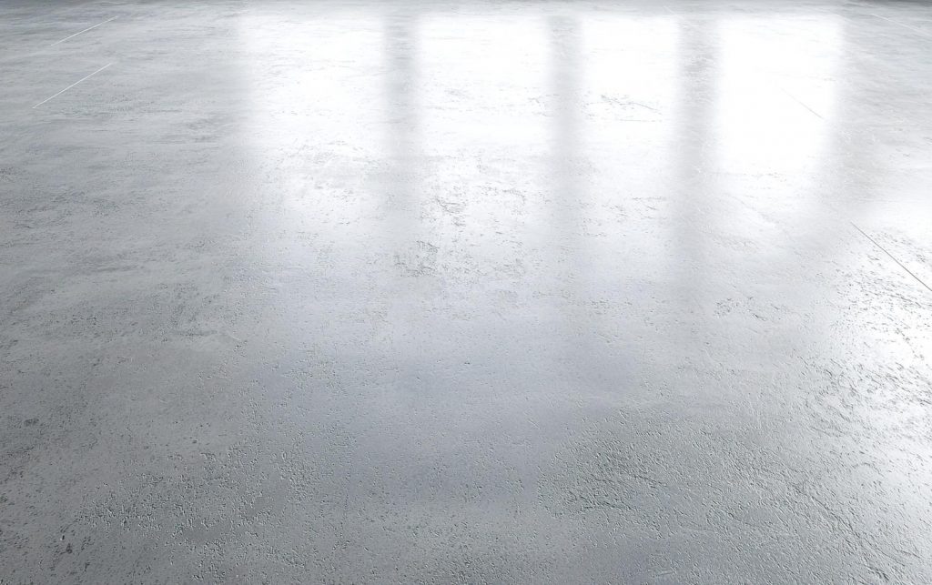 What a White Polished Concrete Floor Looks Like in Low Light