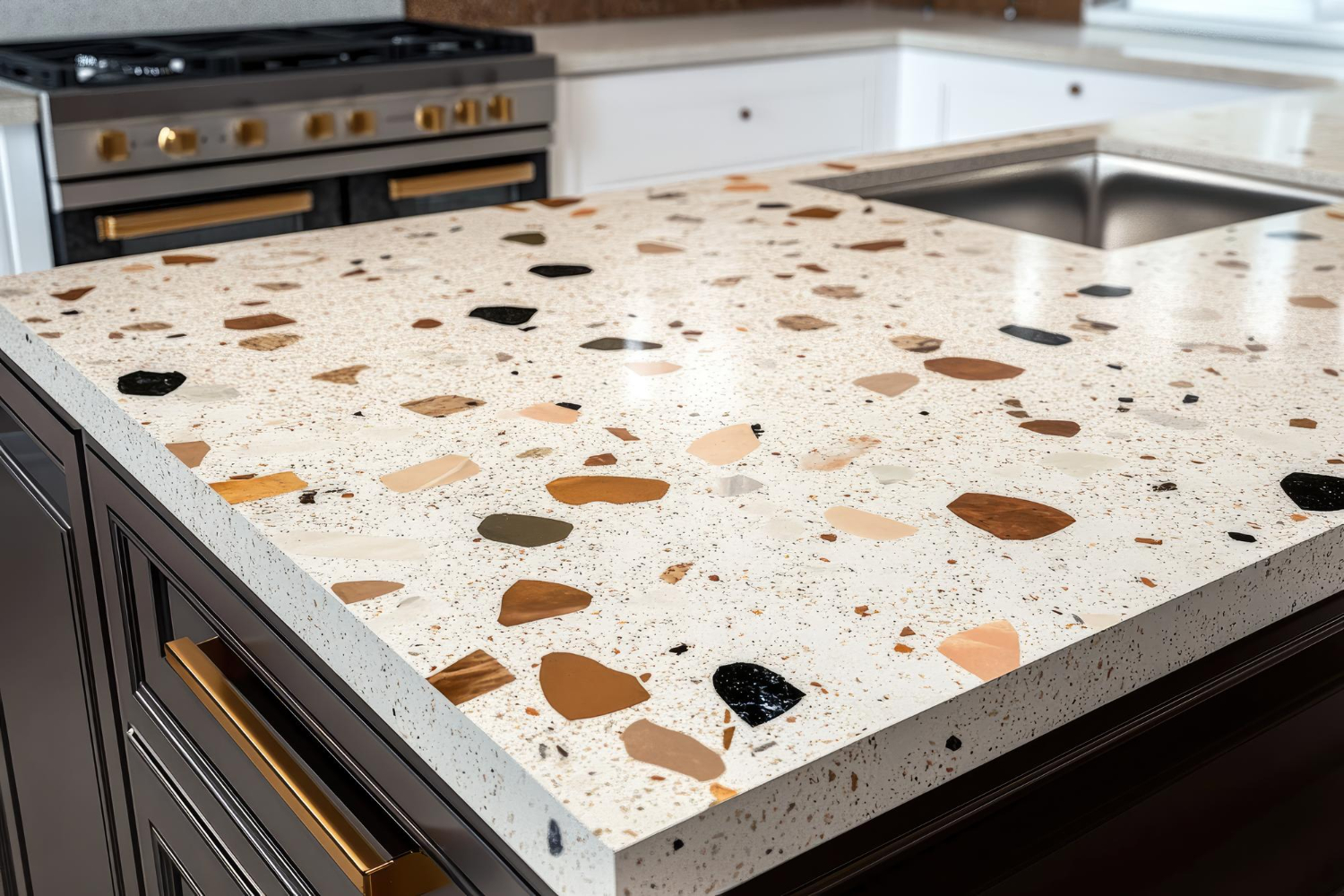 terrazzo kitchen countertop